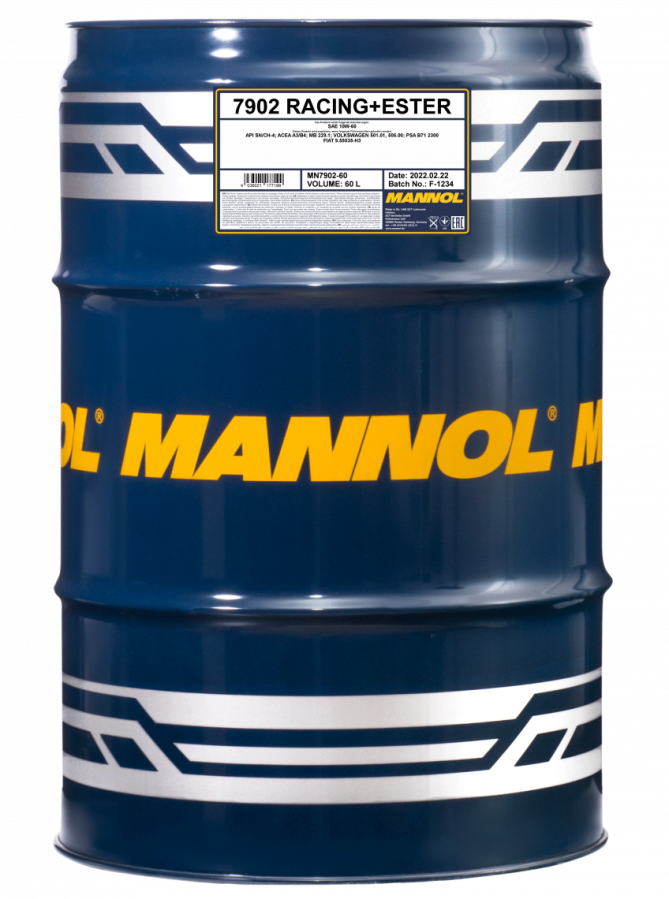 Motorový olej 10W-60 Mannol 7902 Racing + Ester - 60 L - 10W-60