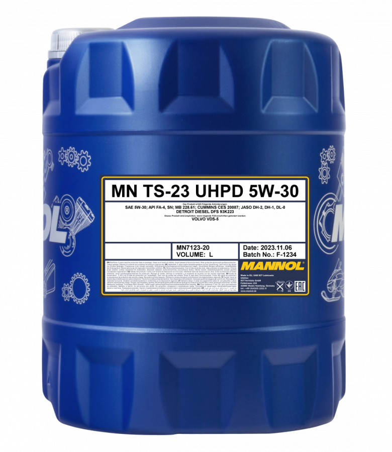 Motorový olej 5W-30 SHPD Mannol TS-23 - 20 L - 5W-30